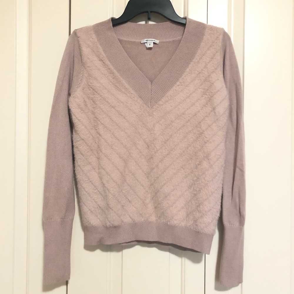 Stella & Dot Chevron Blush Sweater V-neck Sz S